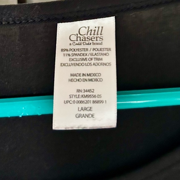 Chill chasers shirt top woman size large black - Picture 3 of 3